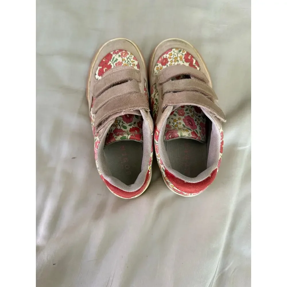 Mini Boden pink sneakers velcro child size 12.5 EU 30